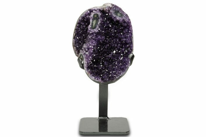 Sparkling Amethyst Geode With Metal Stand - Uruguay #371905